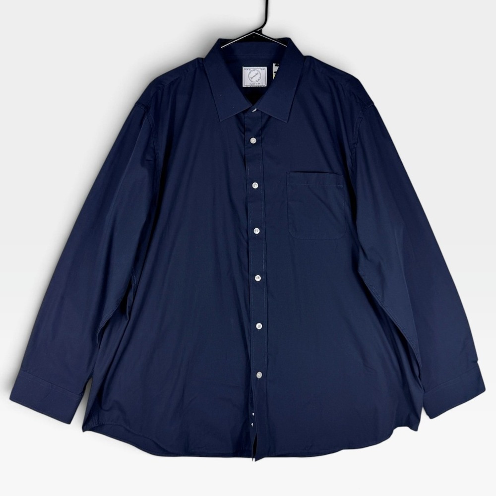 Bespoke New York Button Down Shirt Classic Fit Mens XXL Blue Solid Shirt NWOT